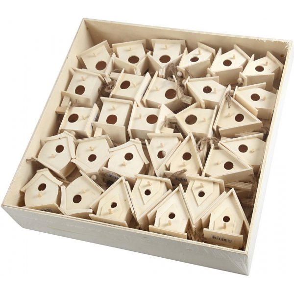 Vogelhuisjes mini - 6 x 10 st