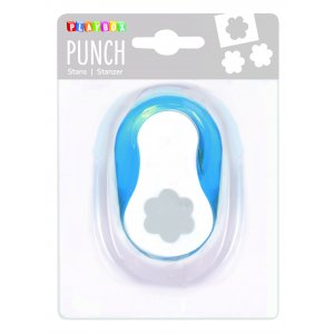 Punchbloem 2,5 cm - Blauw/wit Punchbloem 2,5 cm - Blauw/wit