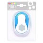 Punchbloem 2,5 cm - Blauw/wit Punchbloem 2,5 cm - Blauw/wit
