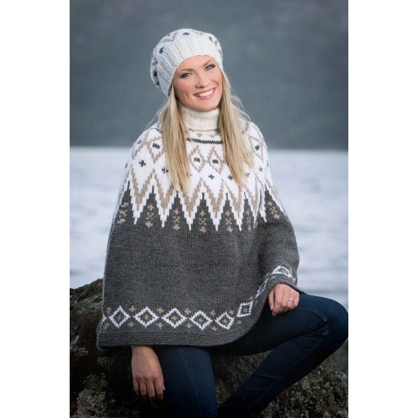 Breipatroon - Poncho en muts (1411-5)