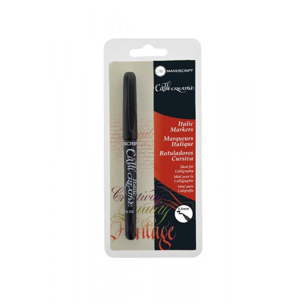 Kalligrafiestiften Zwart - Medium (2,5 mm)