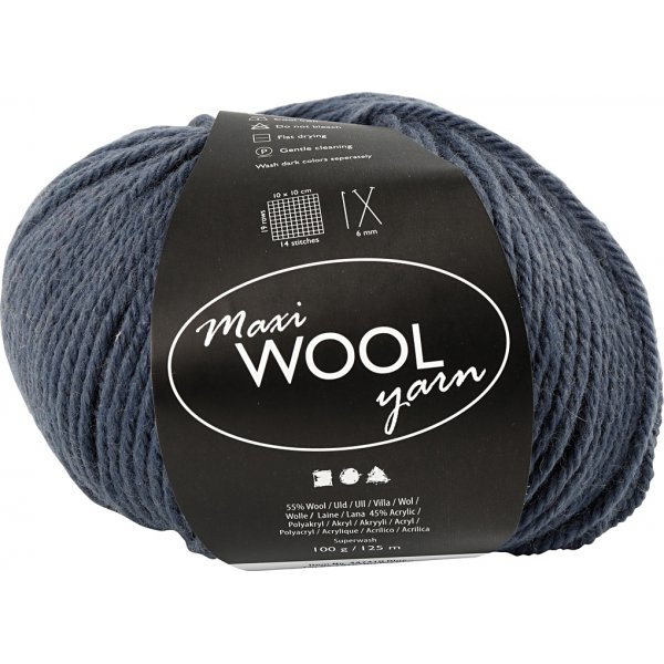 Wolgaren - blauw - 100 gr Wolgaren - blauw - 100 gr