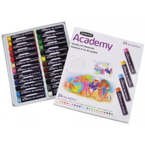 Derwent oliepastels - 24 kleurpotloden