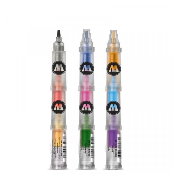 Aquarel pennenset Molotow Rookie - 3 pennen 9 Kleuren