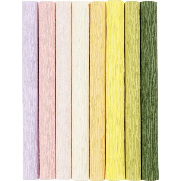 Crpepapier - pastelkleuren - 8 vellen