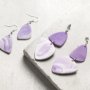 Mini DIY Kit Sieraden, lichtpaars, Gemarmerde oorbellen