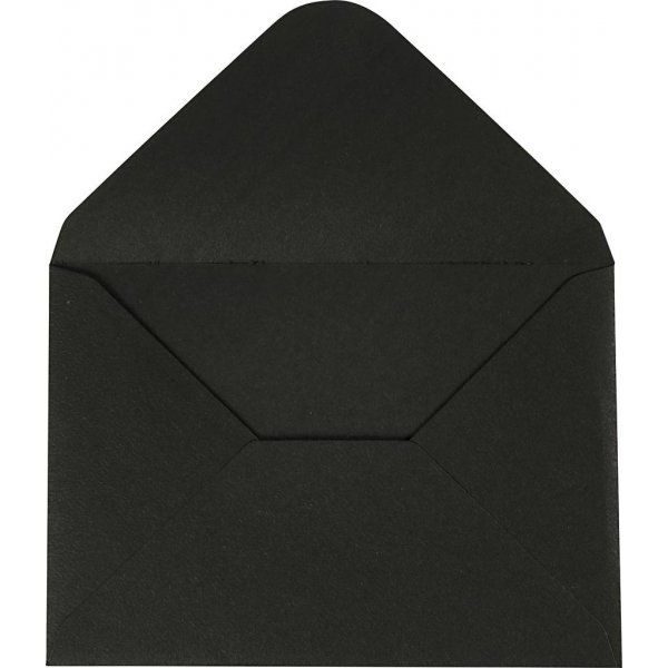 Envelop - zwart - 11,5 x 16 cm - 10 st