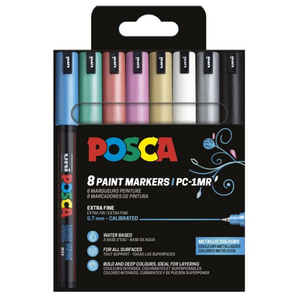 Poscaset PC-1MR Metaal - 8 Pennen