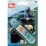 Drukknop met klinknagel SP.&CAMP. messing geoxideerd zwart 15 mm 10 st
