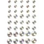 Halve parels - kristal - 40 st