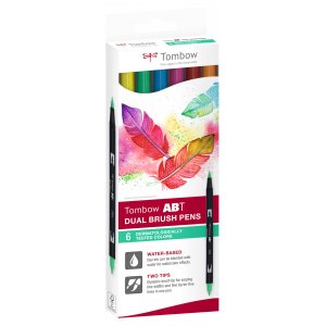 Tombow ABT Dual Brush Pen Tattoos 6-pack Tombow ABT Dual Brush Pen Tattoos 6-pack