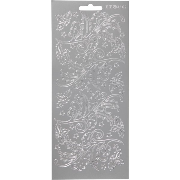 Stickers - zilver - hulst - 10 x 23 cm Stickers - zilver - hulst - 10 x 23 cm