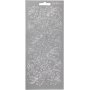 Stickers - zilver - hulst - 10 x 23 cm