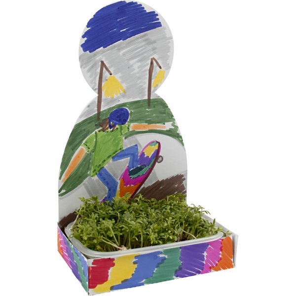 Figuurvormige kweekdozen - wit - 6 st