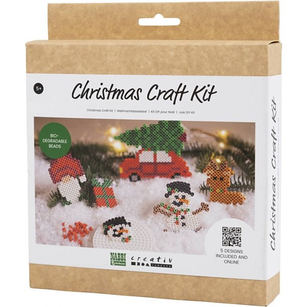 DIY Kit NABBI BioBeads - Kerstauto - rendier - sneeuwpop - Kerstman en kerstcadeau