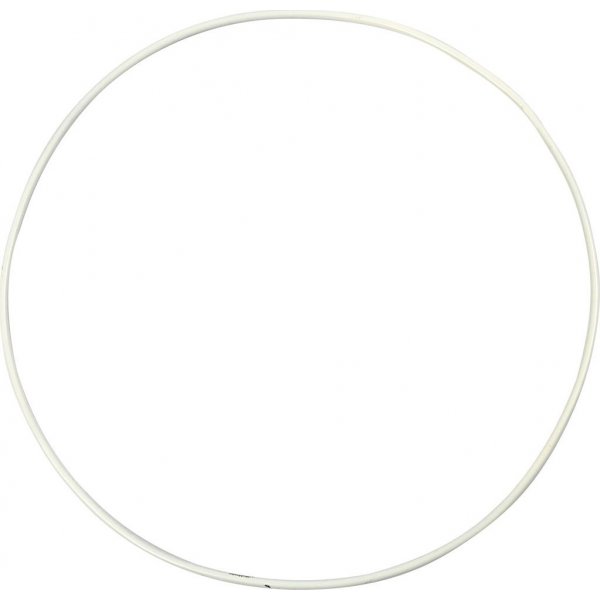 Metalen ring - wit - 20 cm - 5 st