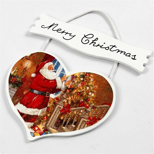 Hart met bordje - 10 st Hart met bordje - 10 st