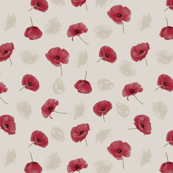 Waxdoek PVC Poppy - Rood