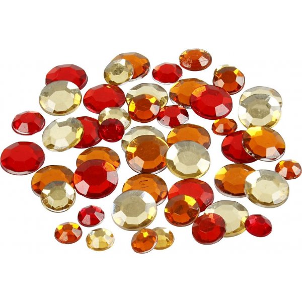 Strasstenen - rode harmonie - Rond - 6+9+12 mm - 360 st