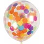Ballonnen met confetti - transparant - 23 cm - 4 st