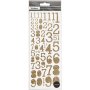 Glitterstickers - goud - cijfers - 2 vellen