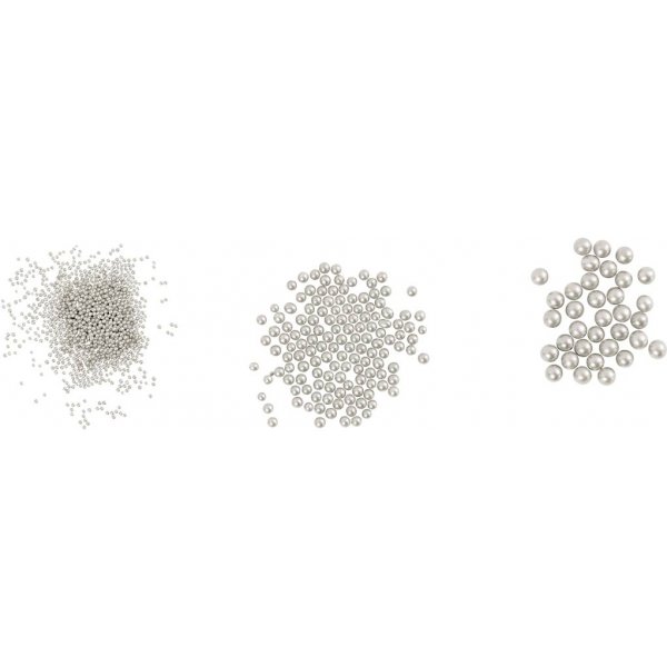 Mini glazen bollen - parelmoer - 3 x 45 g