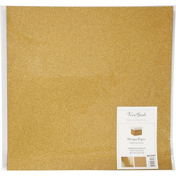 Vivi Gade designpapier - goud - 2 vellen Vivi Gade designpapier - goud - 2 vellen