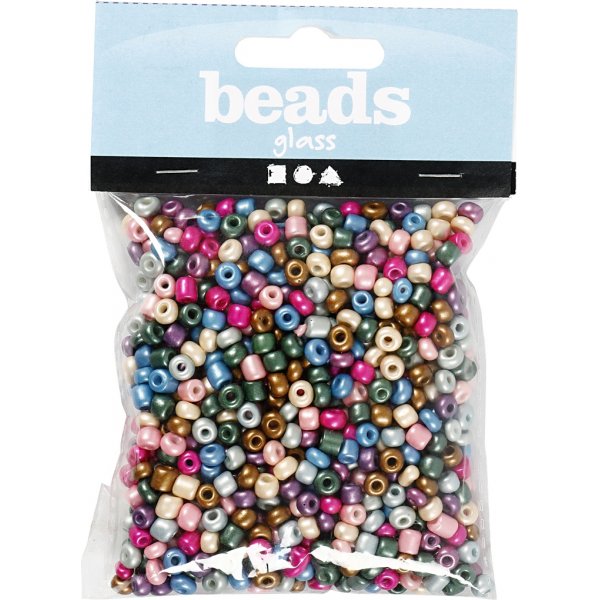 Rocaillekralen - metallic kleuren - 130 gr Rocaillekralen - metallic kleuren - 130 gr