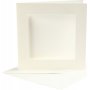 Passepartout kaart met envelop - gebroken wit - 10 sets