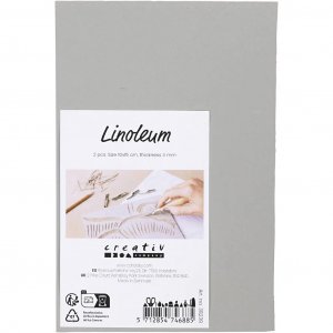 Linoleum 10 x 15 cm - Grijs Linoleum 10 x 15 cm - Grijs
