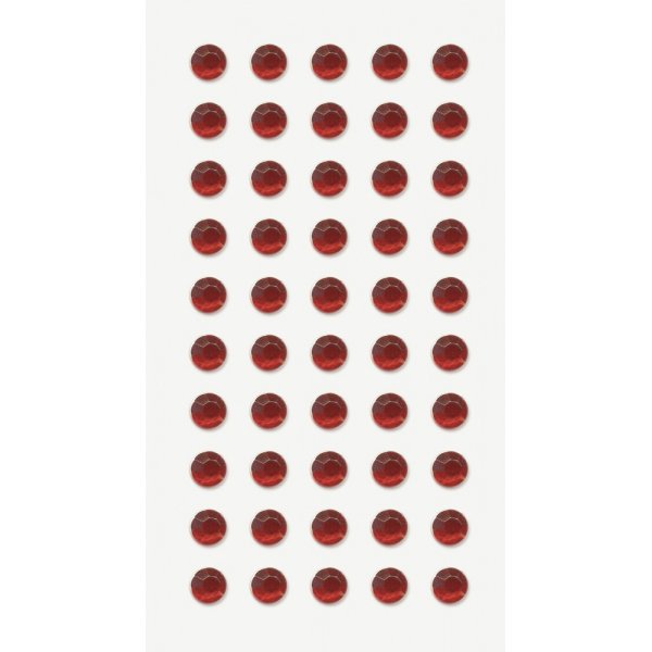 Stickers met strass steentjes - Cirkels - rood