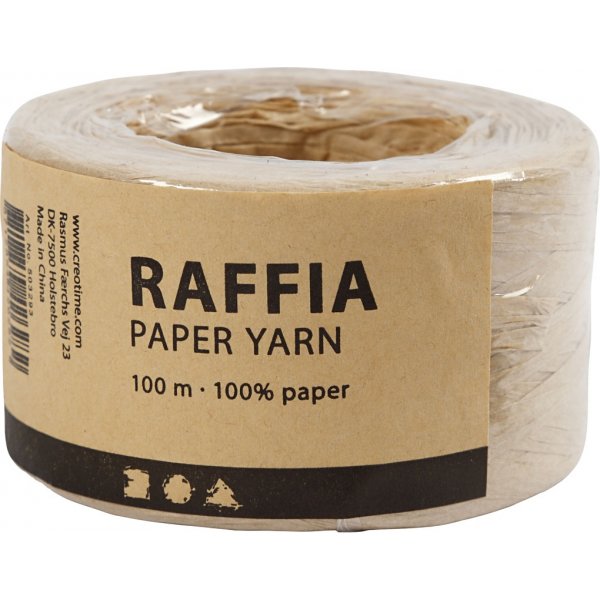Raffia Papiergaren - zand - 100 m Raffia Papiergaren - zand - 100 m