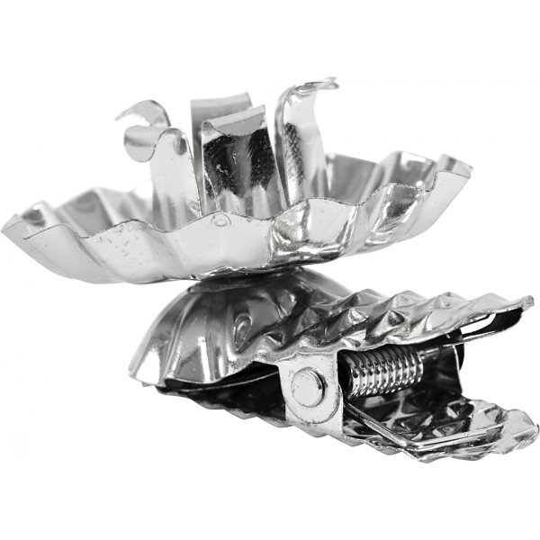 Lichtclips - verzilverd - 40 mm - 8 st