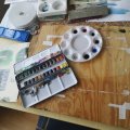Klant imago Aquarelverf W&N Cotman Half kopje - 003 Alizarin karmozijnrode tint