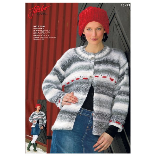 Breipatroon - Vest met gatenpatroon en teddymuts