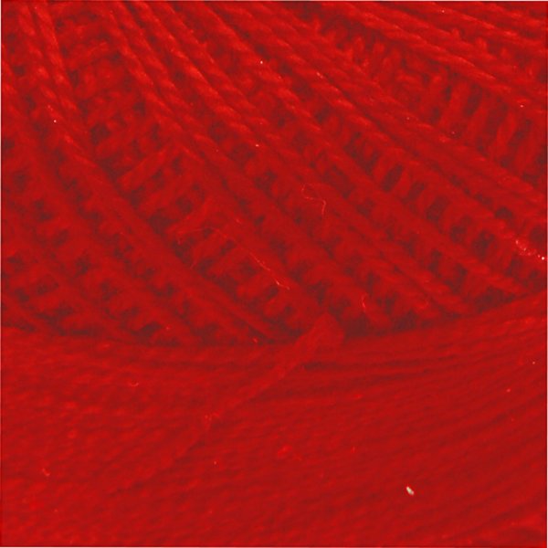 Gemerceriseerd katoengaren - rood - 20 gr