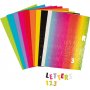 Letters & cijfers karton & golfpapier - 10 vellen
