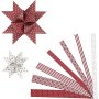 Sterstroken - rood - wit - 6,5+11,5 cm - 60 stroken