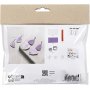 Mini DIY Kit Sieraden, lichtpaars, Gemarmerde oorbellen