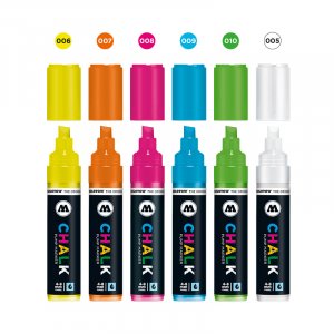 Markeerset Krijt 4-8mm 6 Pennen - Neon Markeerset Krijt 4-8mm 6 Pennen - Neon