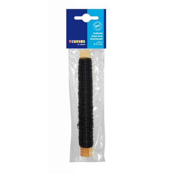 Metaaldraad 0,5 mm zwart - 50 m