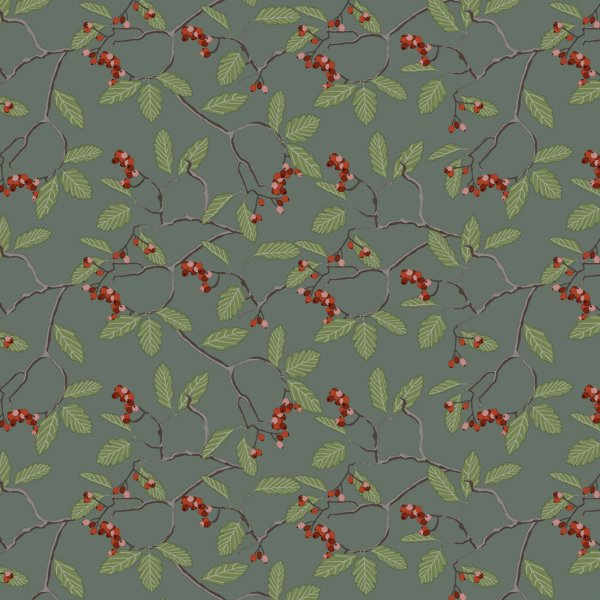 Wasdoek Winterberry - Groen