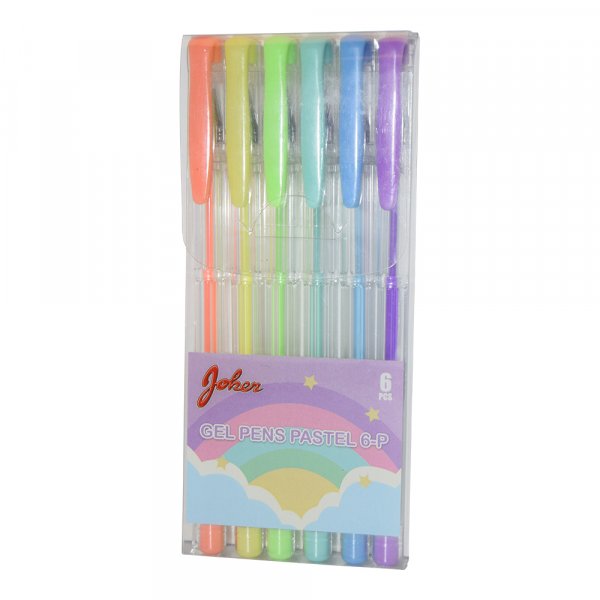 Gelpennen pastel - 6 kleuren