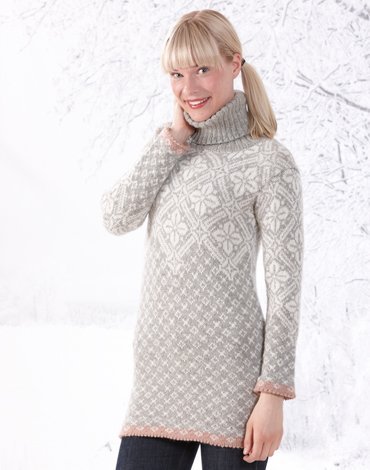 Breipatroon - Patroon gebreide tuniek met polokraag