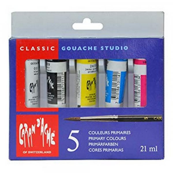 Gouacheverf Caran d'Ache - tubes 5x10ml