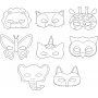 Papieren maskers dieren 16 st