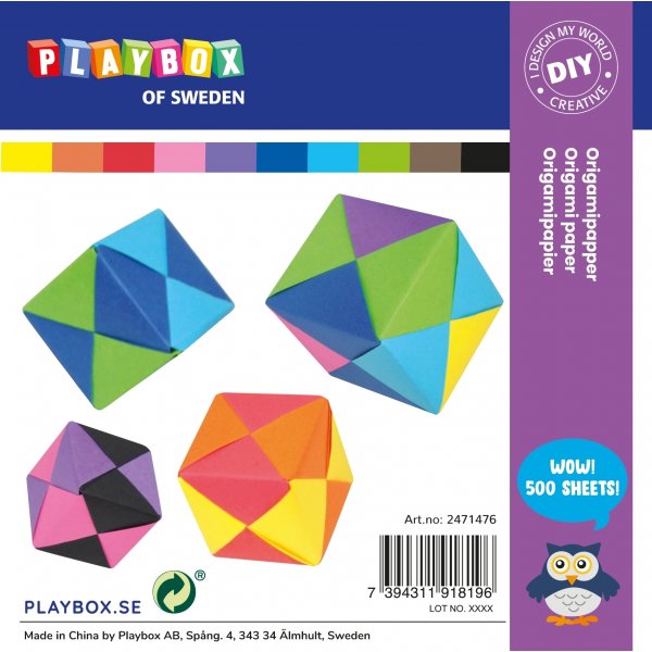 Origamipapier 10 kleuren - 15 x 15 cm - 70g - 500 vellen