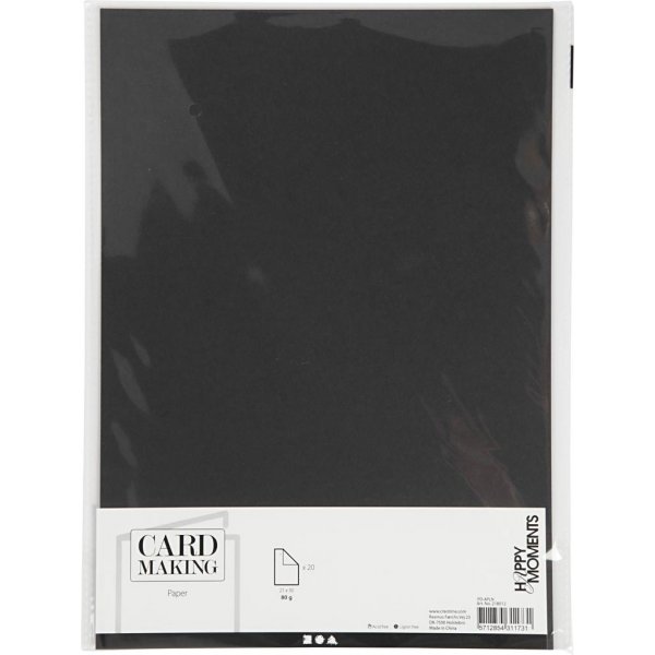 Papier - zwart - A4 - 20 st Papier - zwart - A4 - 20 st