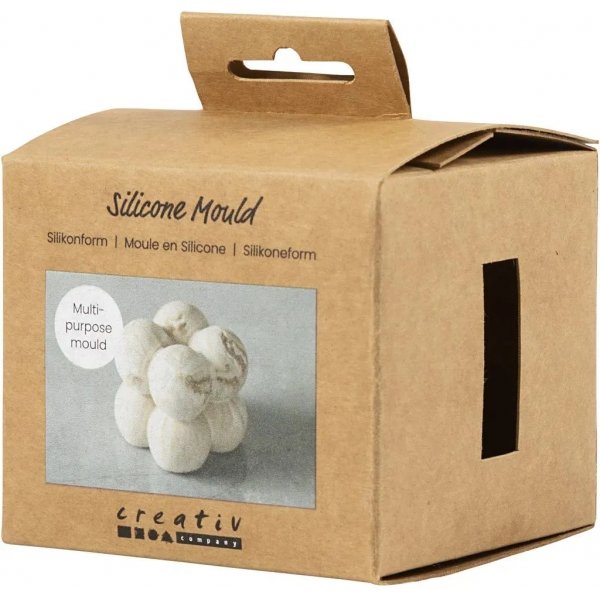 Siliconen mal - Vierkant met belletjes Siliconen mal - Vierkant met belletjes