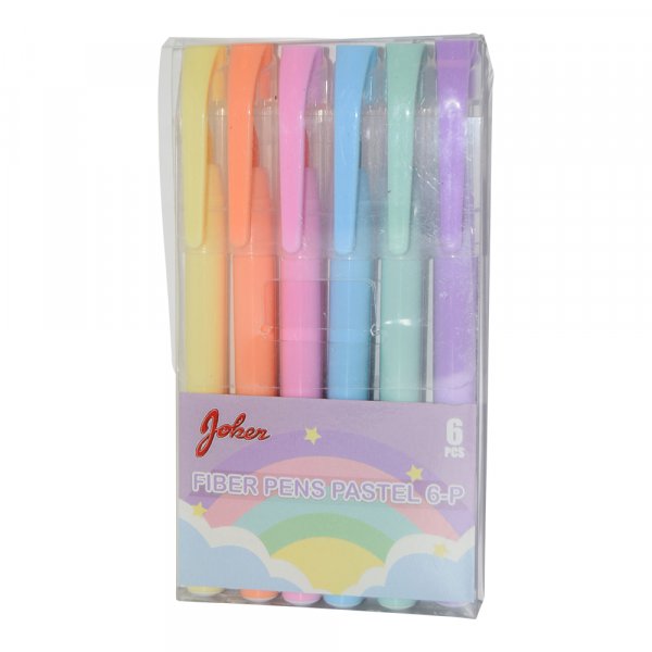 Markeerstiften pastel - 6 kleuren